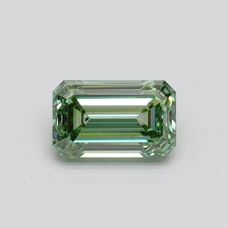 0.51 Ct. Fancy Intense Pacific Green Emerald Lab Grown Diamond