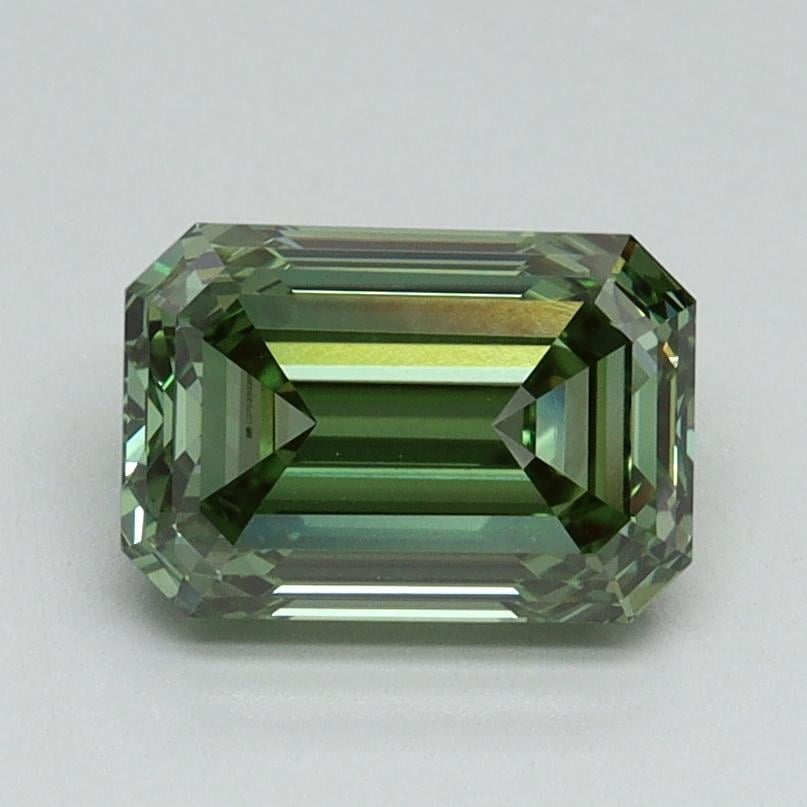 1.54 Ct. Fancy Vivid Green Emerald Lab Grown Diamond
