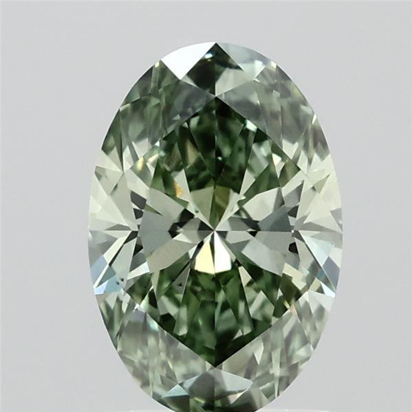 1.50 Ct. Fancy Vivid  Green Oval Lab Grown Diamond