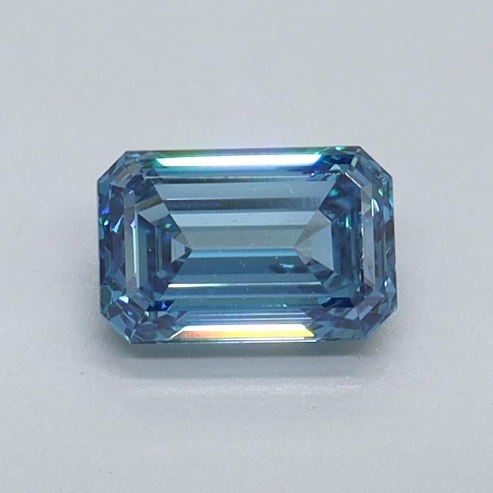 0.50 Ct. Fancy Vivid Blue Emerald Lab Grown Diamond