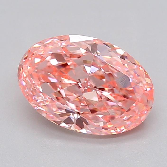 2.22 Ct. Fancy Vivid  Pink Oval Lab Grown Diamond