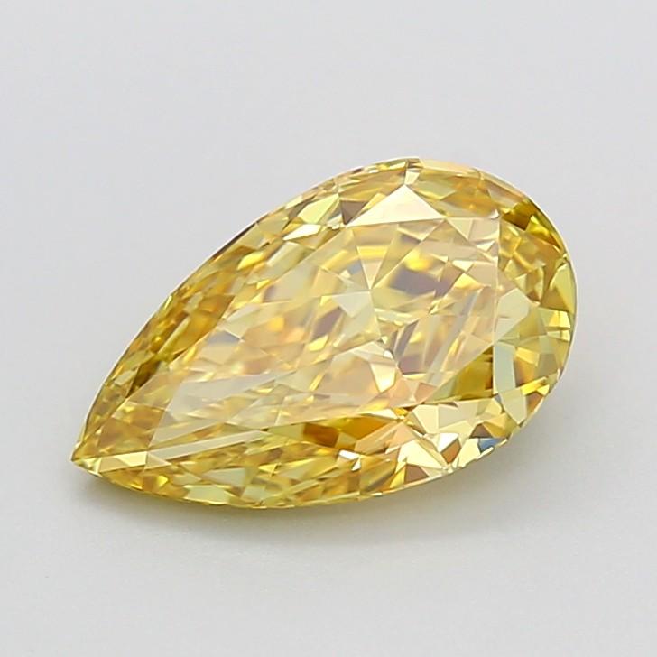 2.03 Ct. Fancy Intense Yellow Pear Lab Grown Diamond