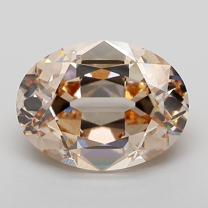 5.03 Ct. Very Light  Brown Oval Lab Grown Diamond