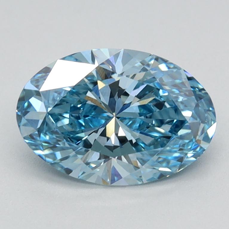 1.09 Ct. Fancy Vivid Blue Oval Lab Grown Diamond