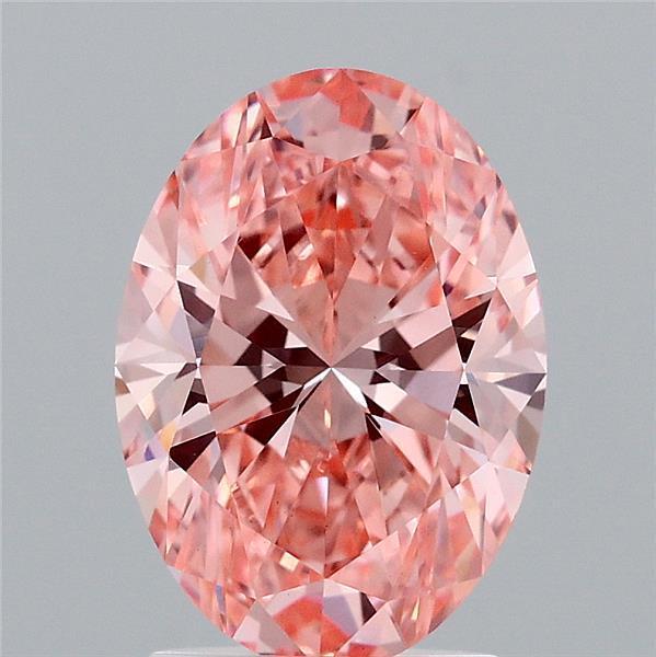 2.10 Ct. Fancy Vivid Pink Oval Lab Grown Diamond