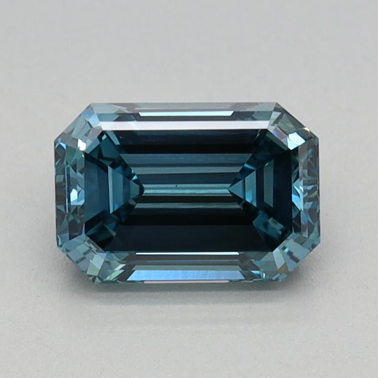 0.81 Ct. Fancy Vivid Blue Emerald Lab Grown Diamond
