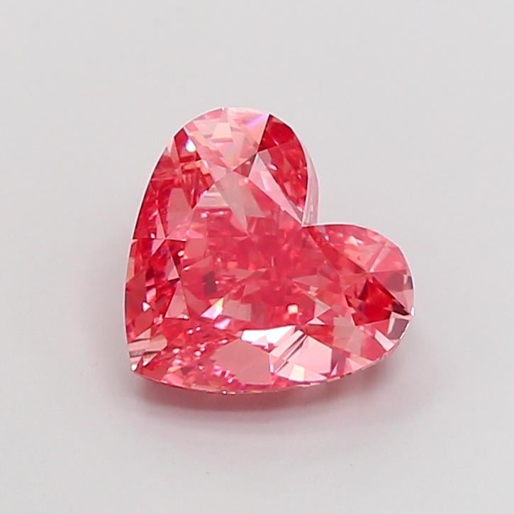 4.03 Ct. Fancy Vivid Pink Heart Lab Grown Diamond
