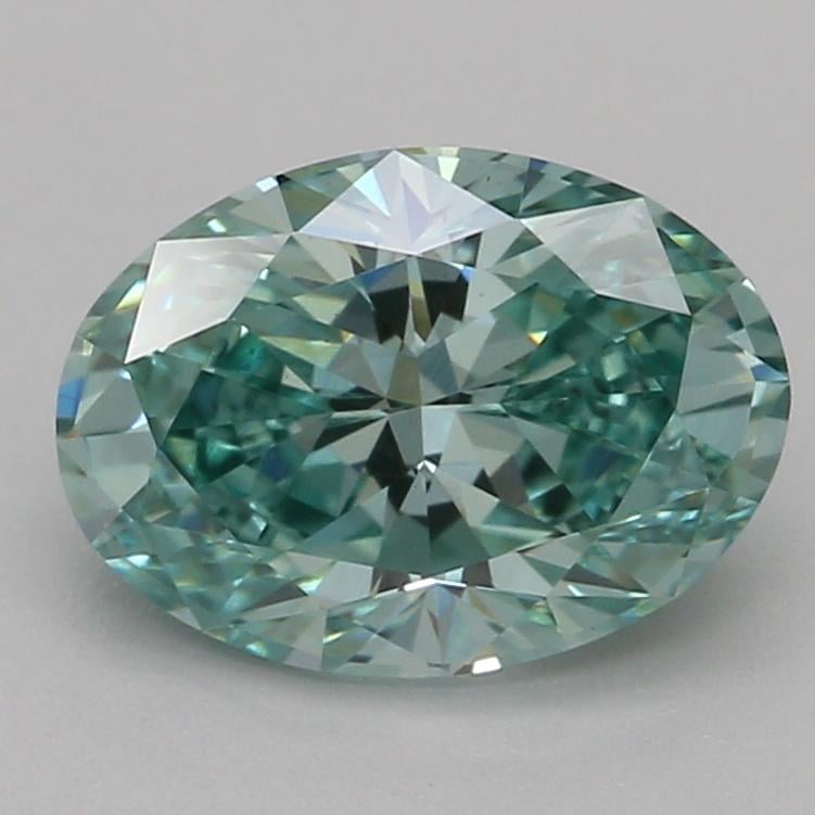 1.05 Ct. Fancy Vivid Green Oval Lab Grown Diamond