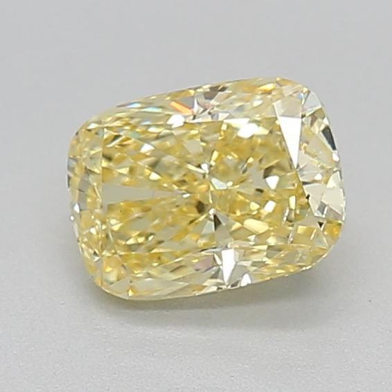 0.71 Ct. Fancy Intense Yellow Cushion Lab Grown Diamond