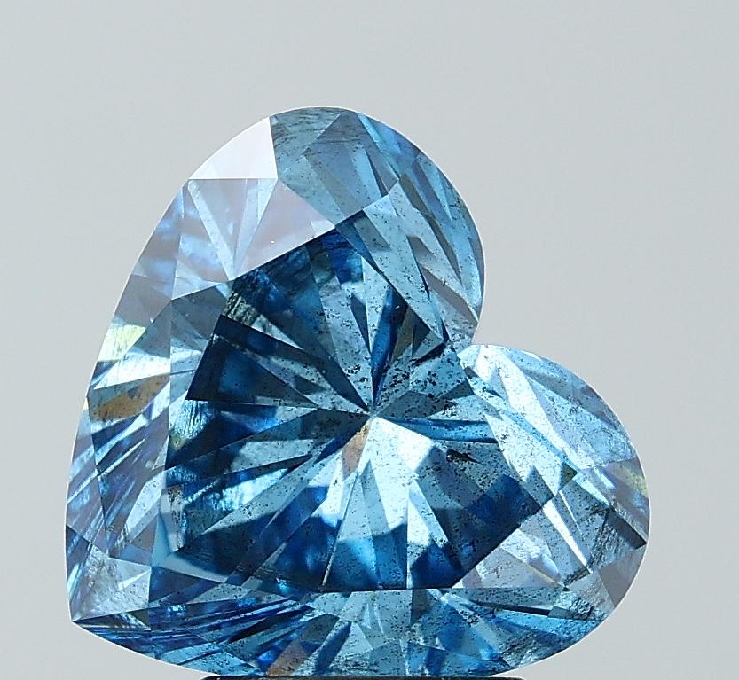 4.03 Ct. Fancy Vivid Blue Heart Lab Grown Diamond