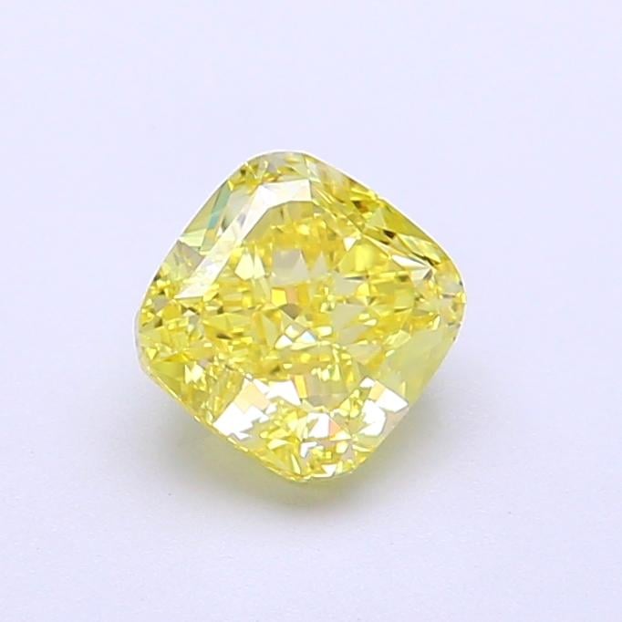 1.03 Ct. Fancy Intense  Yellow Cushion Lab Grown Diamond