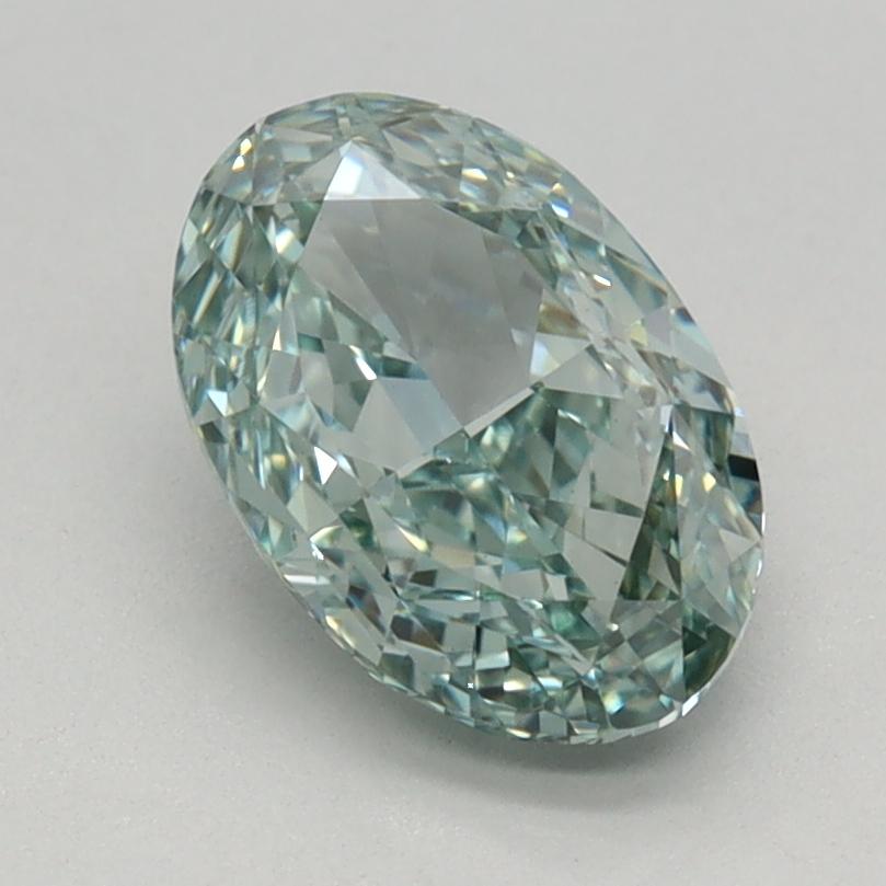 1.18 Ct. Fancy Intense Green Oval Lab Grown Diamond