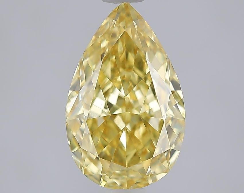 2.06 Ct. Fancy Vivid Yellow Yellow Pear Lab Grown Diamond