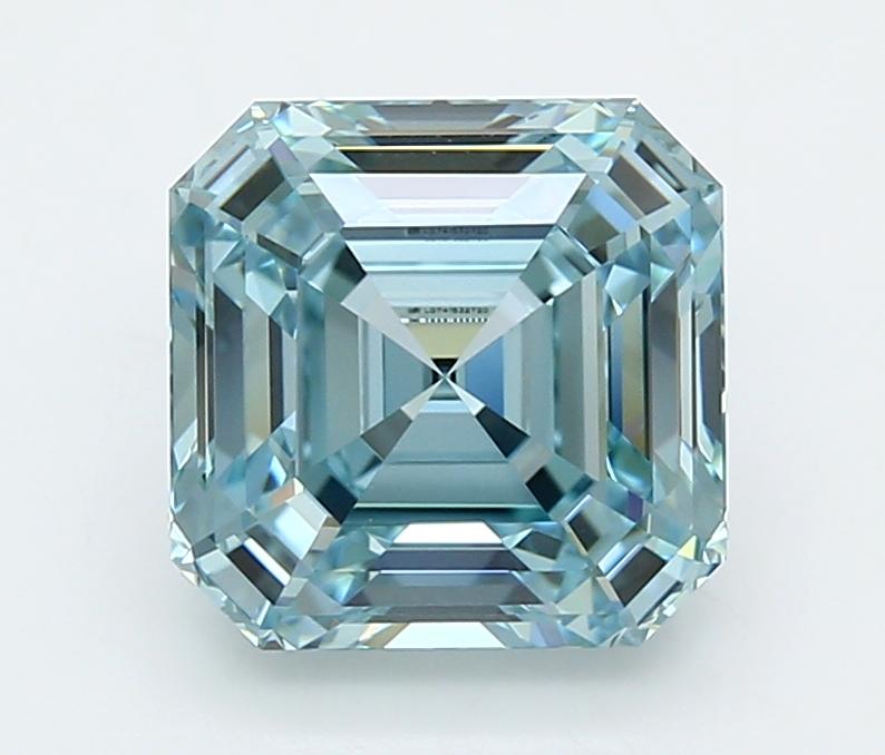 3.50 Ct. Fancy Vivid  Blue Asscher Lab Grown Diamond