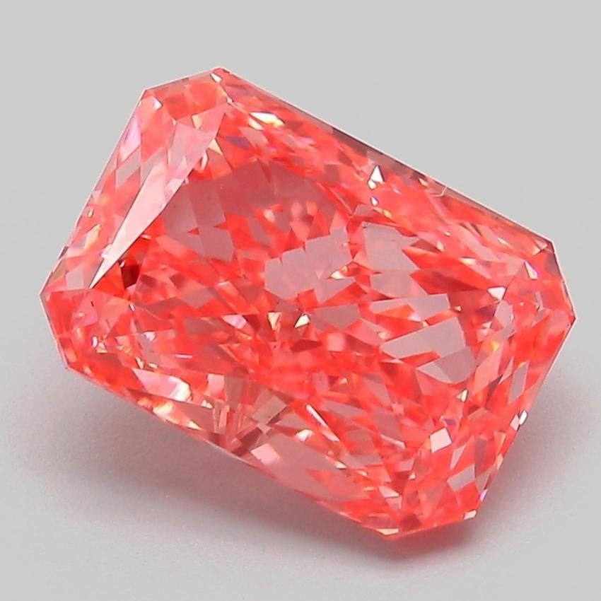 3.10 Ct. Fancy Vivid Pink Radiant Lab Grown Diamond