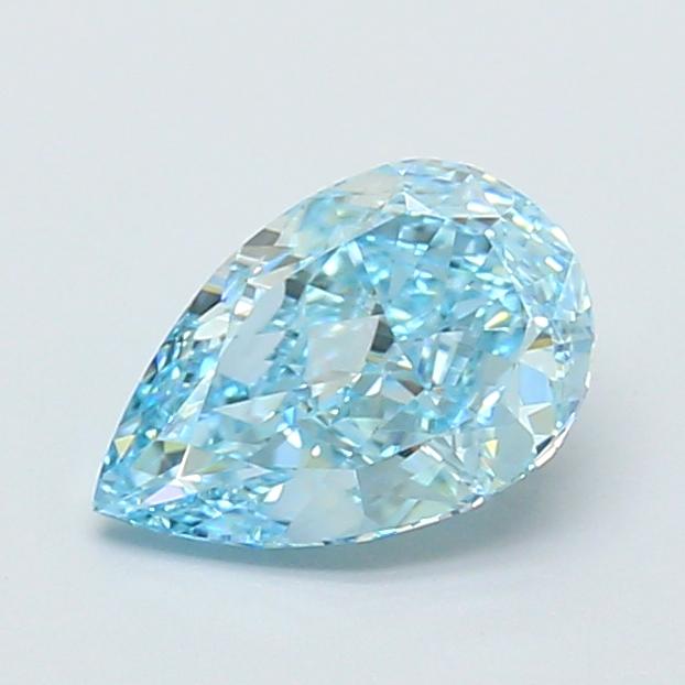 1.35 Ct. Fancy Vivid  Blue Pear Lab Grown Diamond