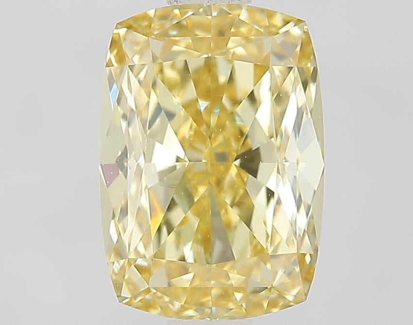2.01 Ct. Fancy Intense Yellow Cushion Lab Grown Diamond