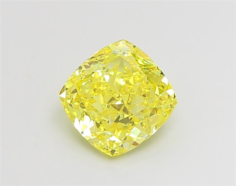 1.55 Ct. Fancy Vivid  Yellow Cushion Lab Grown Diamond