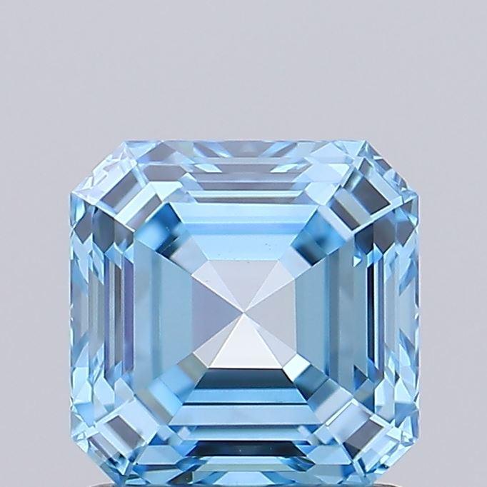 1.08 Ct. Fancy Vivid Blue Asscher Lab Grown Diamond