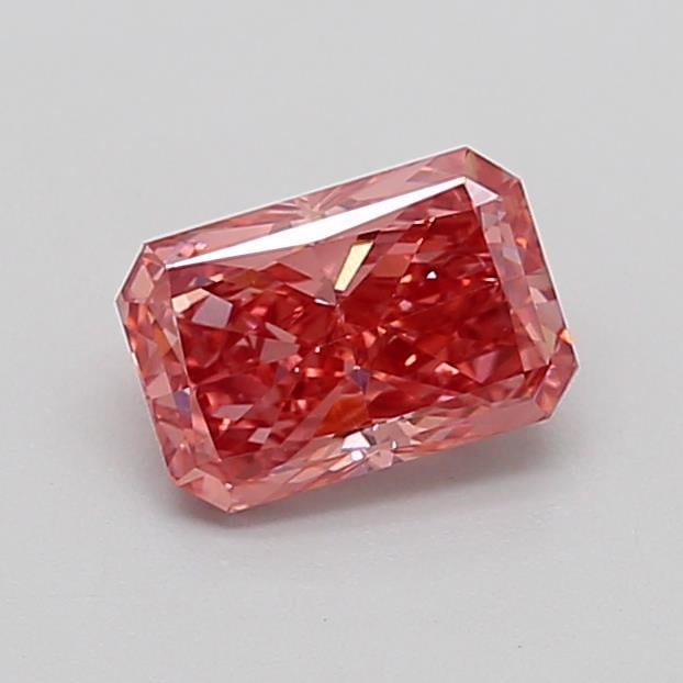 1.16 Ct. Fancy Vivid Brownish Pink Radiant Lab Grown Diamond