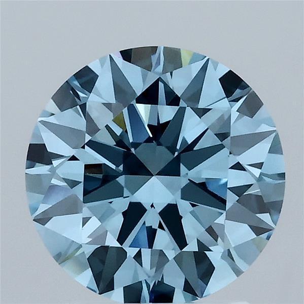 2.00 Ct. Fancy Vivid Blue Round Lab Grown Diamond