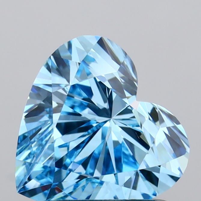 1.01 Ct. Fancy Vivid Blue Heart Lab Grown Diamond