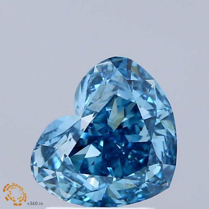 1.91 Ct. Fancy Vivid Blue Heart Lab Grown Diamond