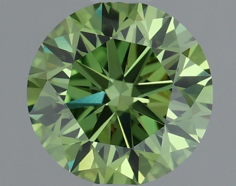 1.06 Ct. Fancy Vivid Green Round Lab Grown Diamond