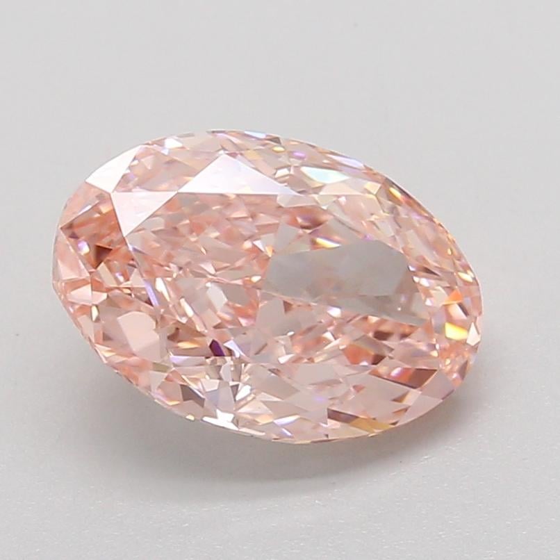 3.05 Ct. Fancy Vivid Pink Oval Lab Grown Diamond