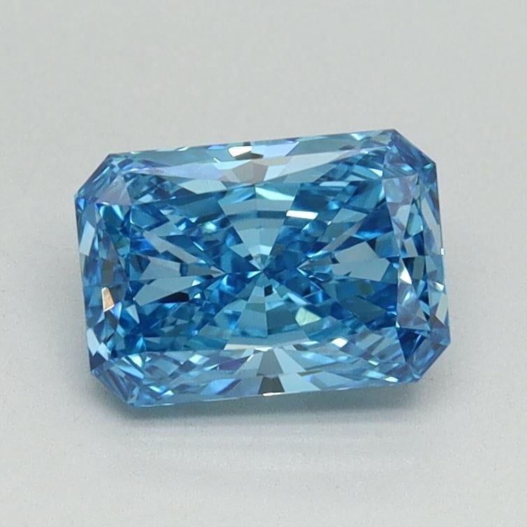 1.04 Ct. Fancy Vivid Malibu Blue Radiant Lab Grown Diamond