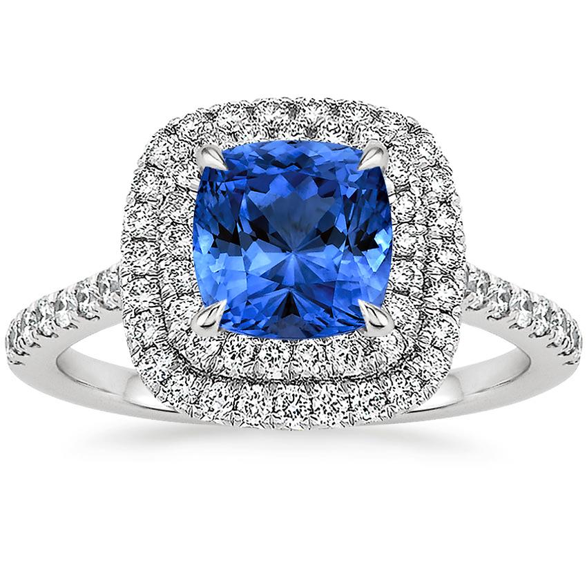 Sapphire Soleil Diamond Ring (2/3 ct. tw.) in Platinum