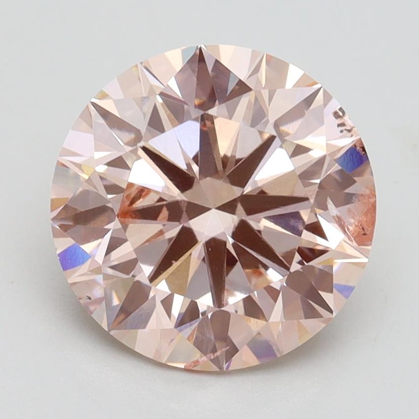 3.01 Ct. Fancy Intense Pink Round Lab Grown Diamond