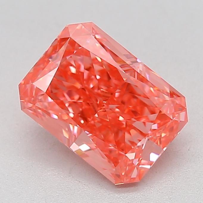 1.21 Ct. Fancy Vivid Pink Radiant Lab Grown Diamond