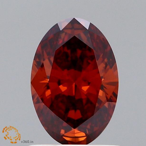1.01 Ct. Fancy Deep Orange Oval Lab Grown Diamond