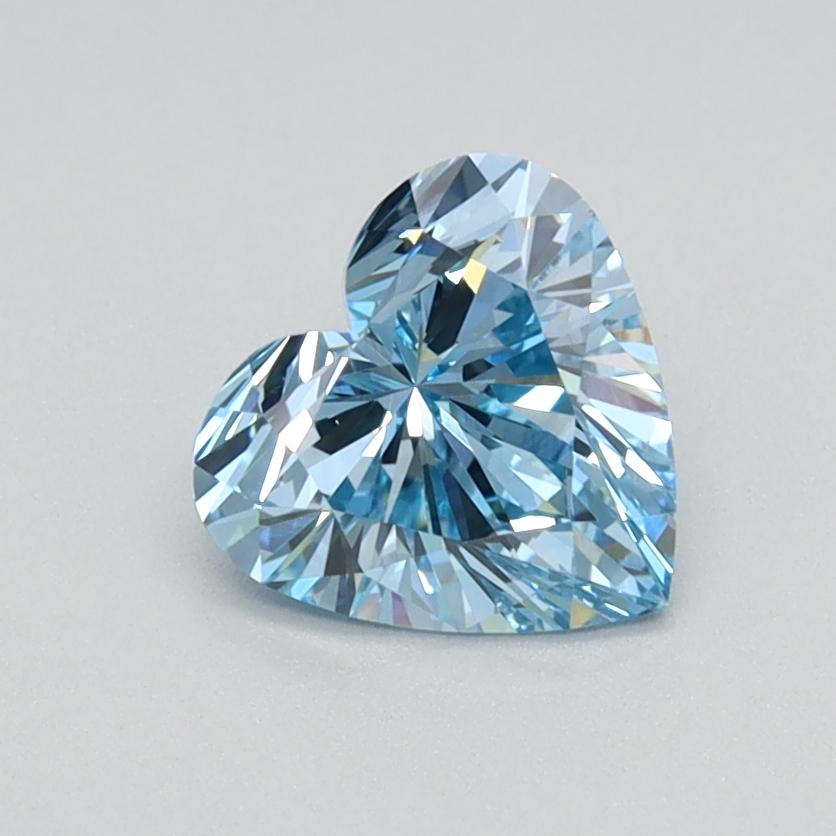 0.78 Ct. Fancy Vivid Blue Heart Lab Grown Diamond