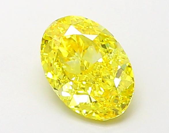 1.09 Ct. Fancy Vivid Yellow Oval Lab Grown Diamond