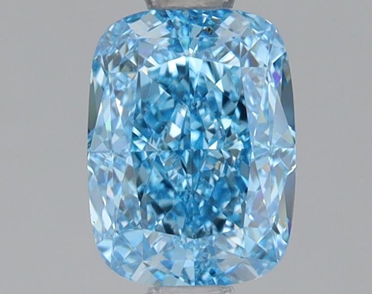 1.14 Ct. Fancy Vivid Blue Cushion Lab Grown Diamond