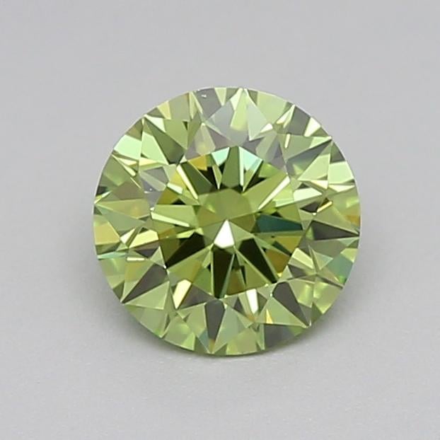 0.34 Ct. Fancy Vivid  Green Round Lab Grown Diamond