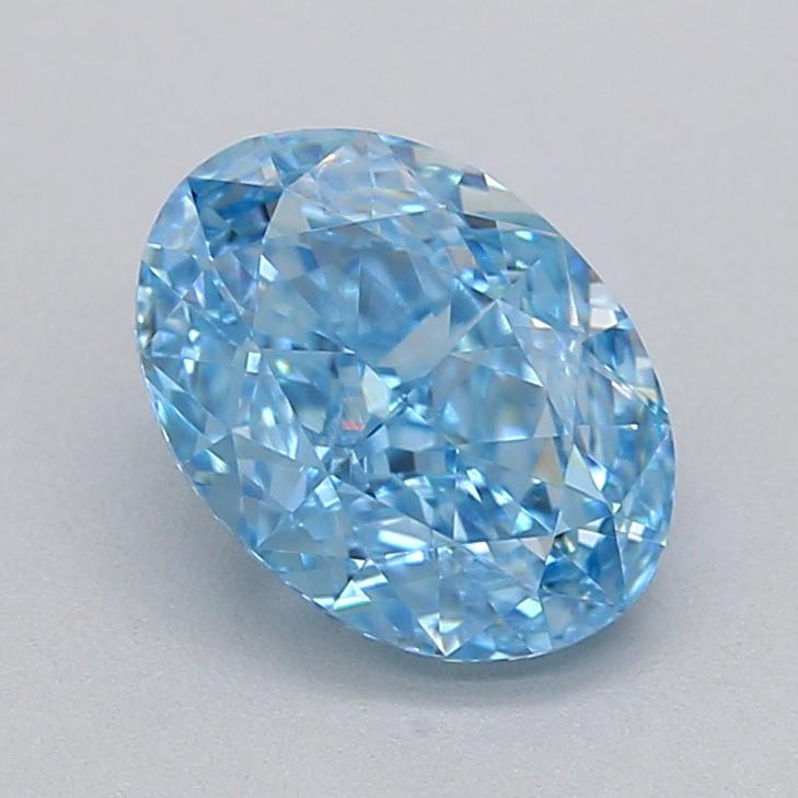 1.02 Ct. Fancy Vivid  Blue Oval Lab Grown Diamond