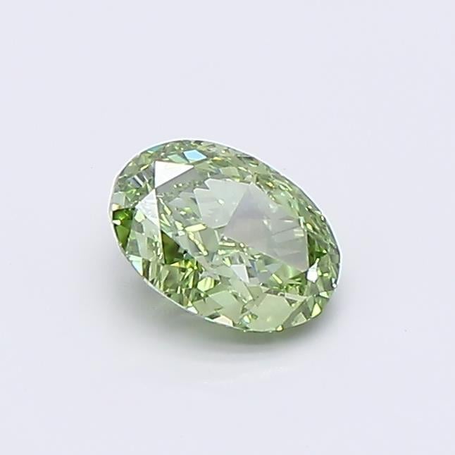 0.58 Ct. Fancy Vivid  Green Oval Lab Grown Diamond