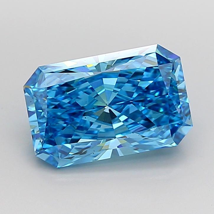 3.02 Ct. Fancy Vivid None Blue Radiant Lab Grown Diamond