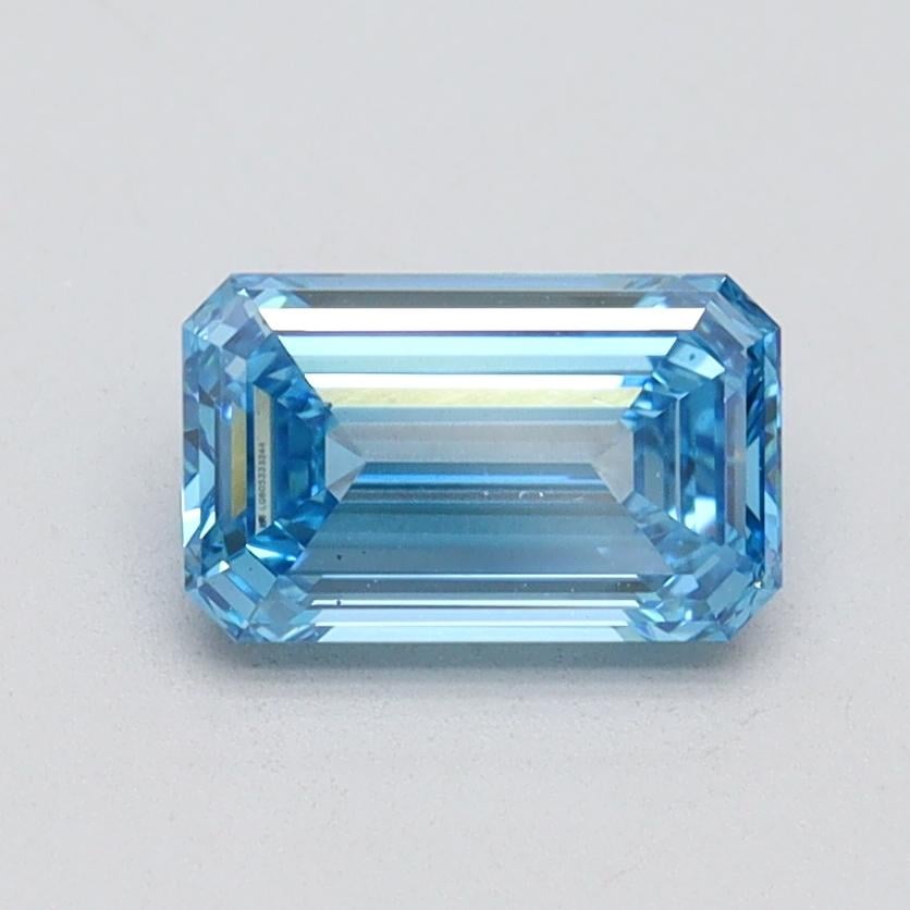 1.01 Ct. Fancy Vivid Blue Emerald Lab Grown Diamond