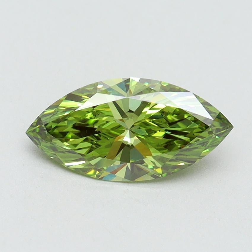 1.05 Ct. Fancy Vivid Green Marquise Lab Grown Diamond