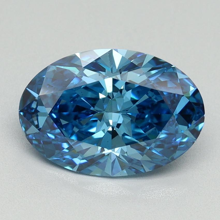 2.09 Ct. Fancy Vivid Blue Oval Lab Grown Diamond