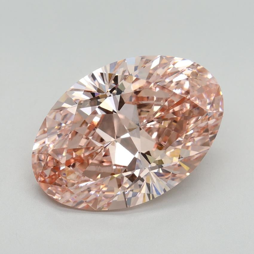 10.19 Ct. Fancy Intense Pink Oval Lab Grown Diamond