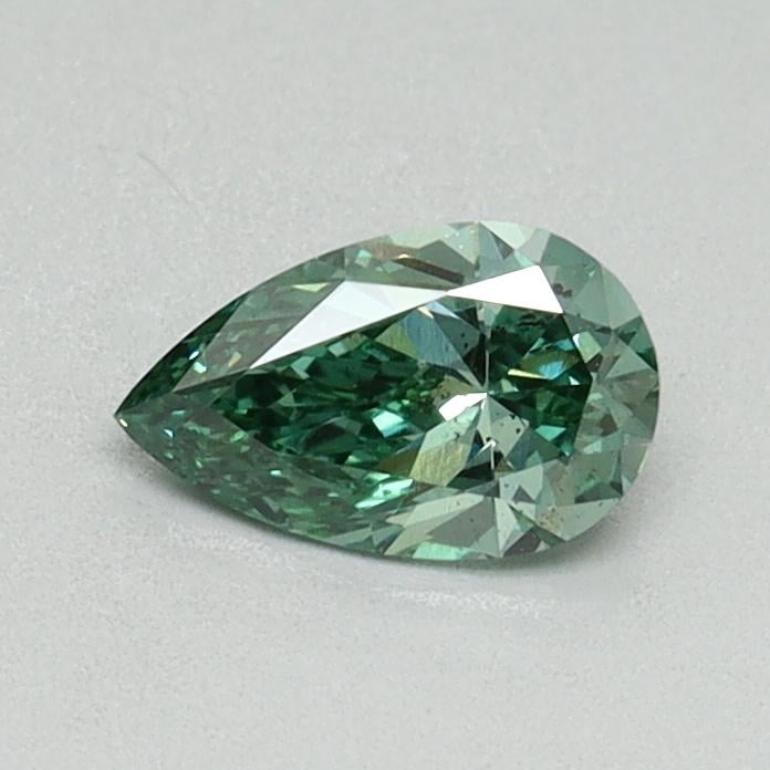 0.40 Ct. Fancy Vivid Green Pear Lab Grown Diamond