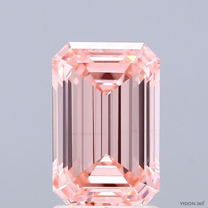 1.96 Ct. Fancy Intense  Pink Emerald Lab Grown Diamond