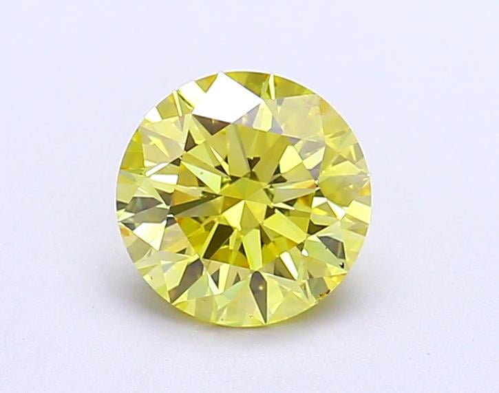 1.07 Ct. Fancy Vivid  Yellow Round Lab Grown Diamond