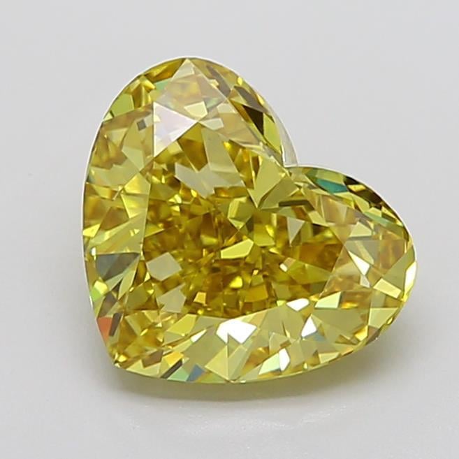 4.73 Ct. Fancy Intense Yellow Heart Lab Grown Diamond