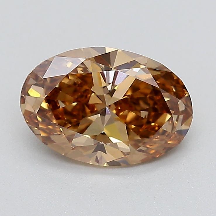 1.01 Ct. Light  Brown Oval Lab Grown Diamond